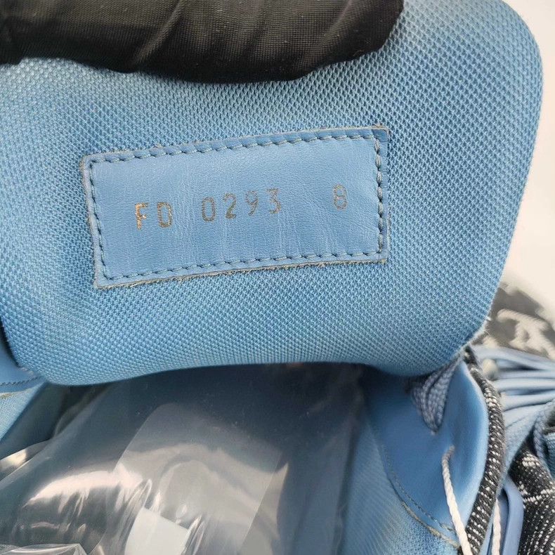 Louis Vuitton LV Leather Trainer Sneakers Blue Size US 8 / EU 41 - 4 Thumbnail
