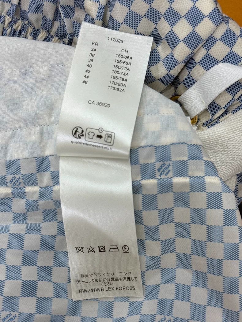 Louis Vuitton Louis Vuitton Blue White Check Shorts Size US 34 / EU 50 - 6 Thumbnail