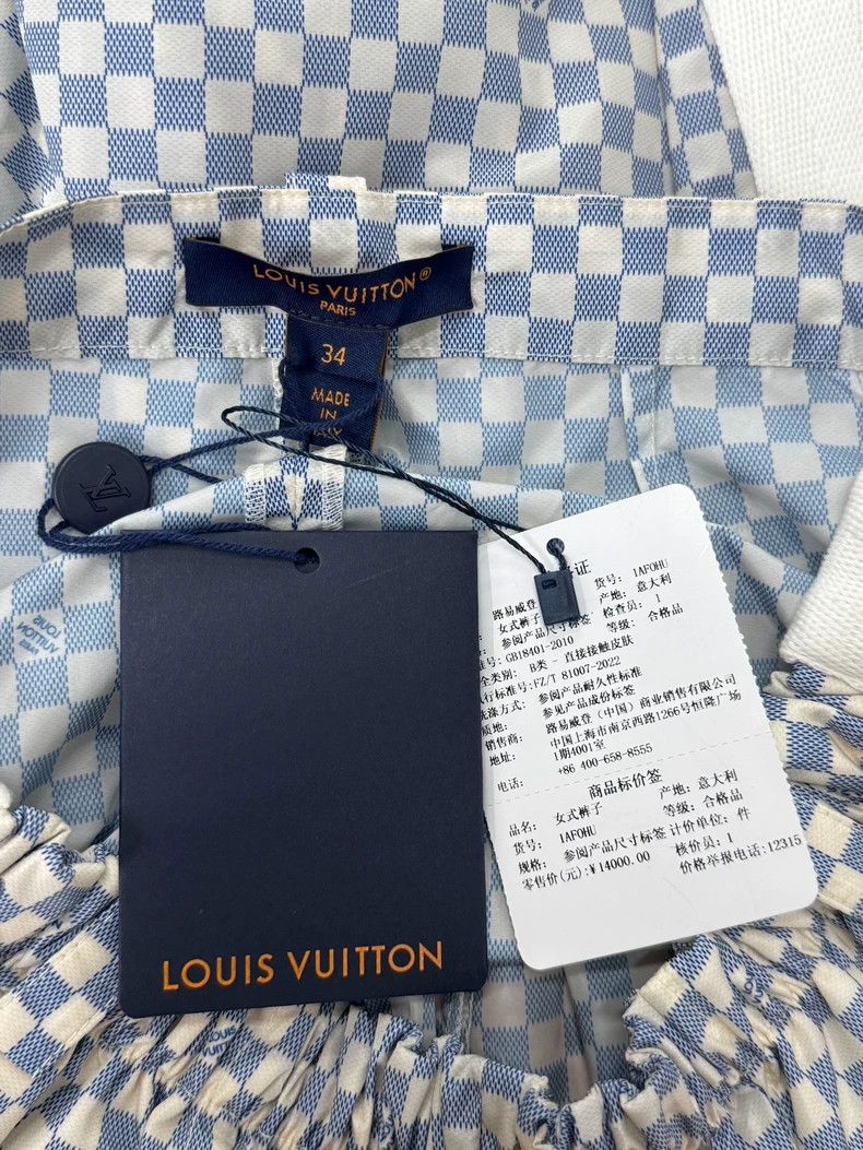 Louis Vuitton Louis Vuitton Blue White Check Shorts Size US 34 / EU 50 - 3 Thumbnail