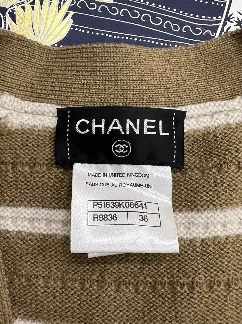 Chanel Chanel Striped Cashmere Dress Coat Size US M / EU 48-50 / 2 - 4 Thumbnail