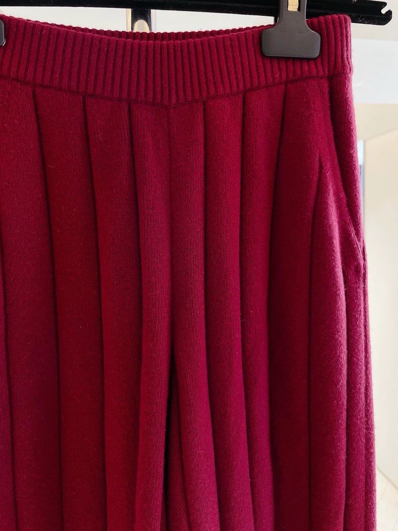 Loro Piana Loro Piana Baby Cashmere Knit Wide-Leg Pants Size US 36 / EU 52 - 3 Thumbnail