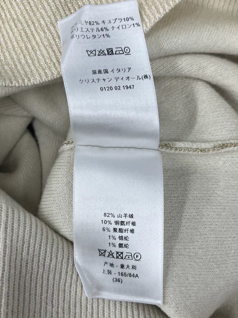 Dior Dior Ivory Houndstooth Cashmere Sweater Size US M / EU 48-50 / 2 - 5 Thumbnail