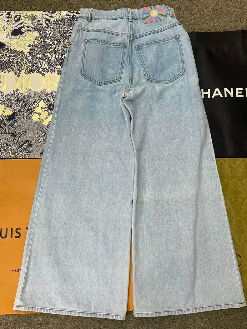 Chanel Chanel 24C Blue Gradient Denim Wide-Leg Pants Size US 34 / EU 50 - 3 Thumbnail