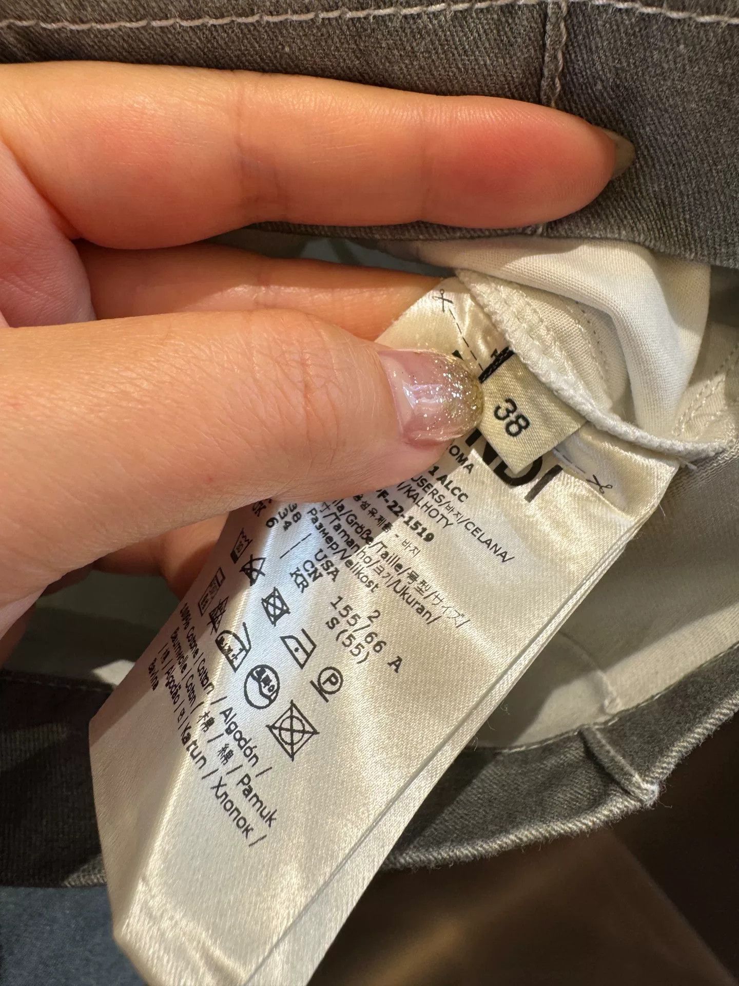Fendi Fendi Gray Logo Denim Workwear Set Size US 36 / EU 52 - 9 Thumbnail
