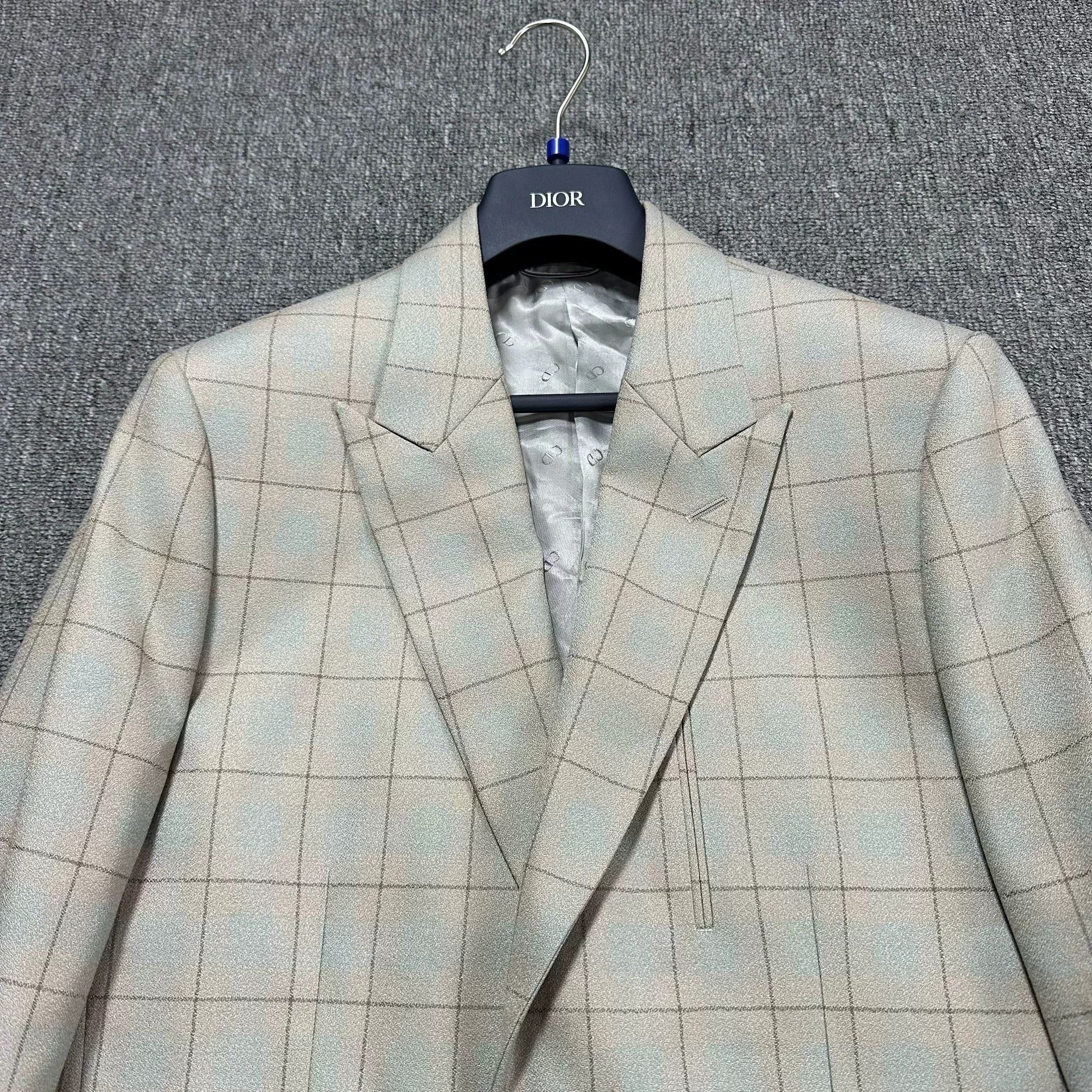 Dior Dior Man 23FW Beige Plaid Wool Blazer Size US M / EU 48-50 / 2 - 3 Thumbnail