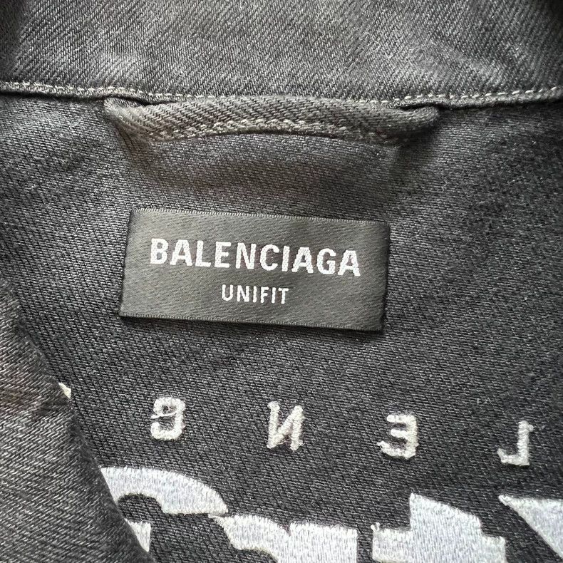 Balenciaga Balenciaga FW21 Embroidered Denim Jacket Size US L / EU 52-54 / 3 - 3 Thumbnail
