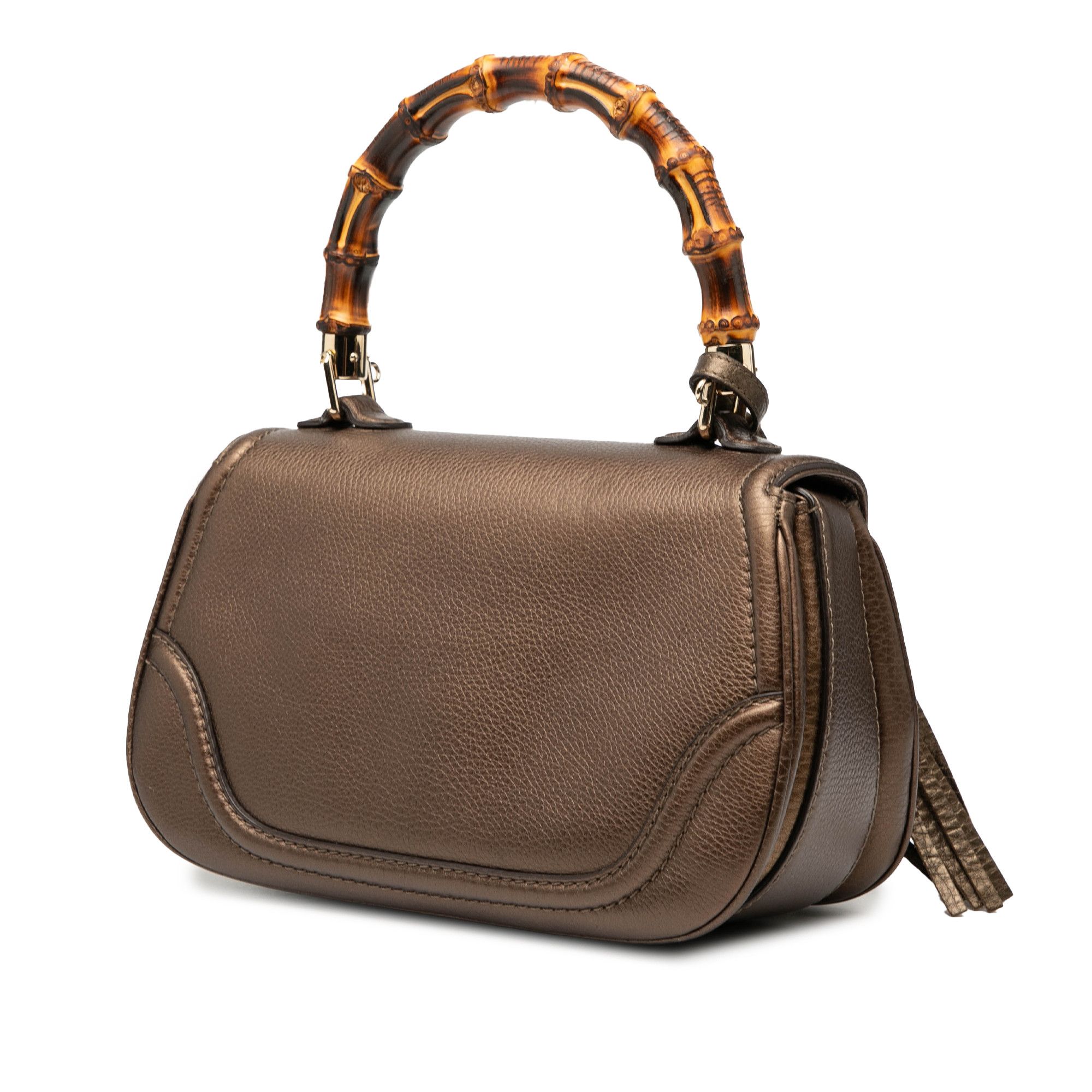 Gucci Gucci Medium Leather New Bamboo Satchel Size ONE SIZE - 2 Thumbnail