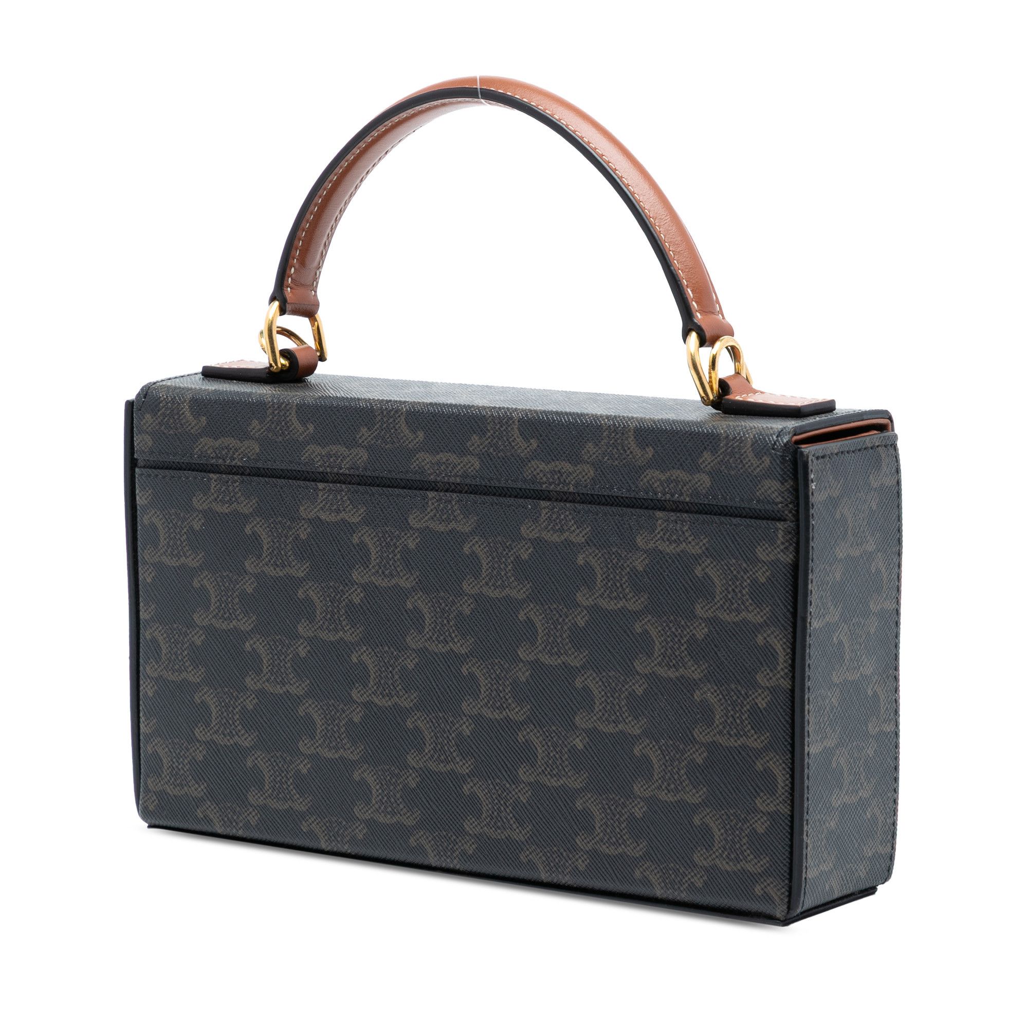 Celine Celine Triomphe Coated Canvas Box Top Handle Bag Size ONE SIZE - 2 Thumbnail