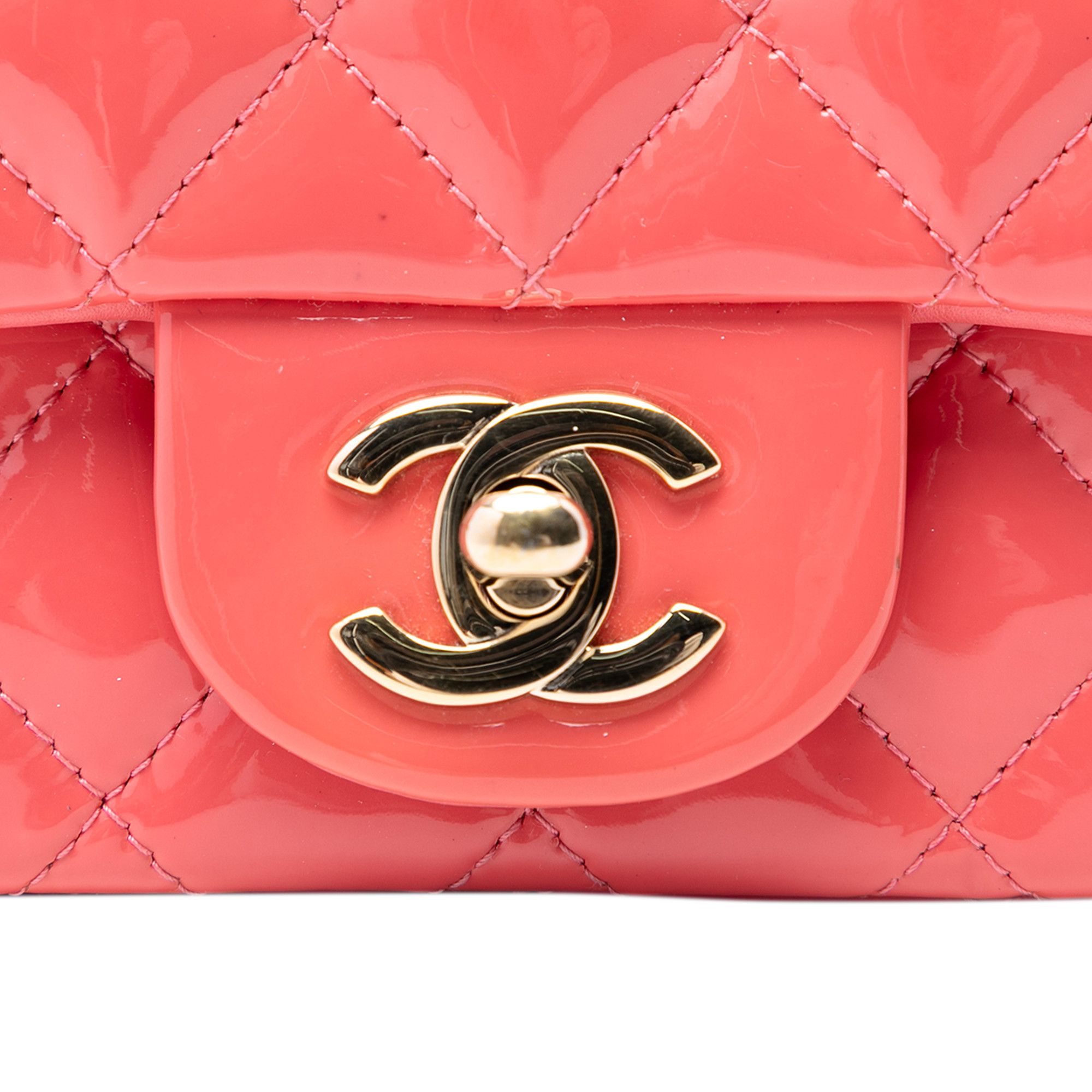 Chanel Chanel Mini Square Classic Patent Single Flap Size ONE SIZE - 5 Thumbnail
