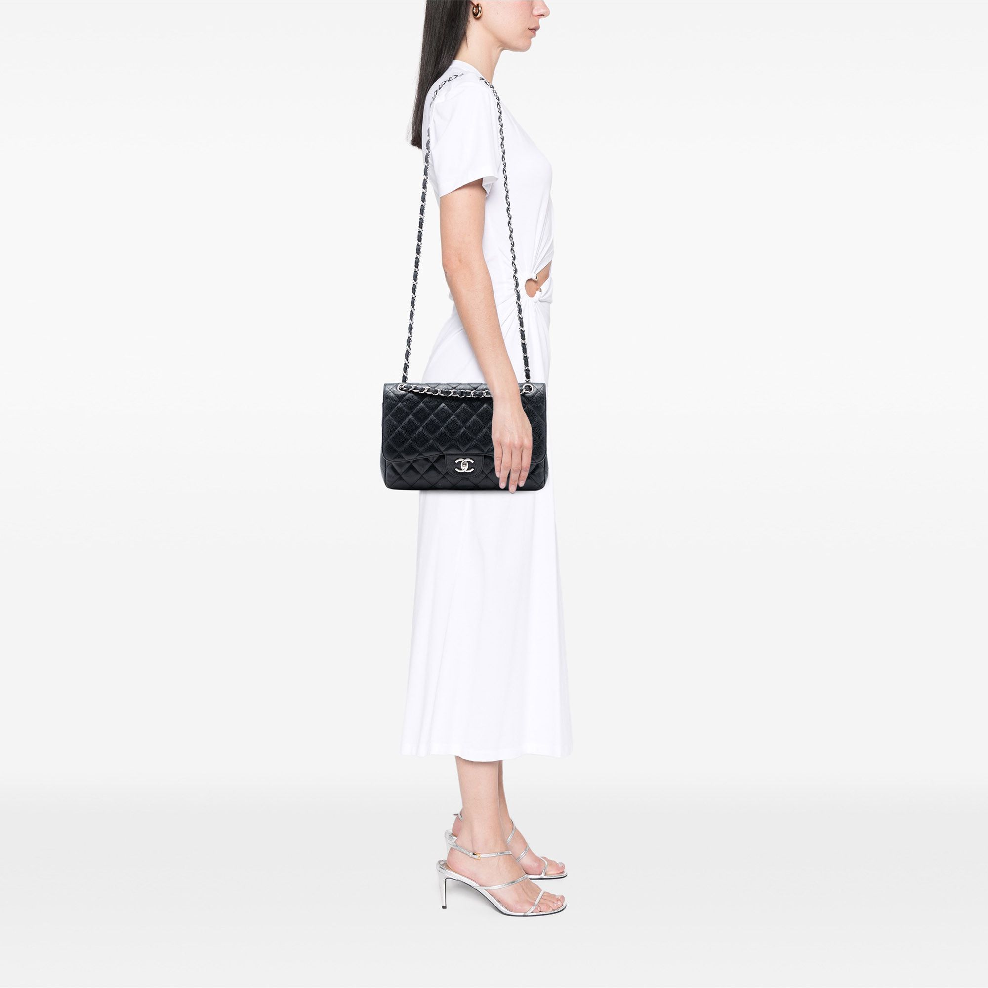 Chanel Chanel Jumbo Classic Caviar Double Flap Size ONE SIZE - 7 Thumbnail