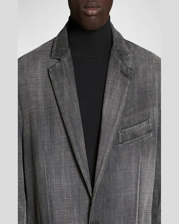 Balenciaga Japanese Denim Washed Jacket Black Size US S / EU 44-46 / 1 - 3 Thumbnail