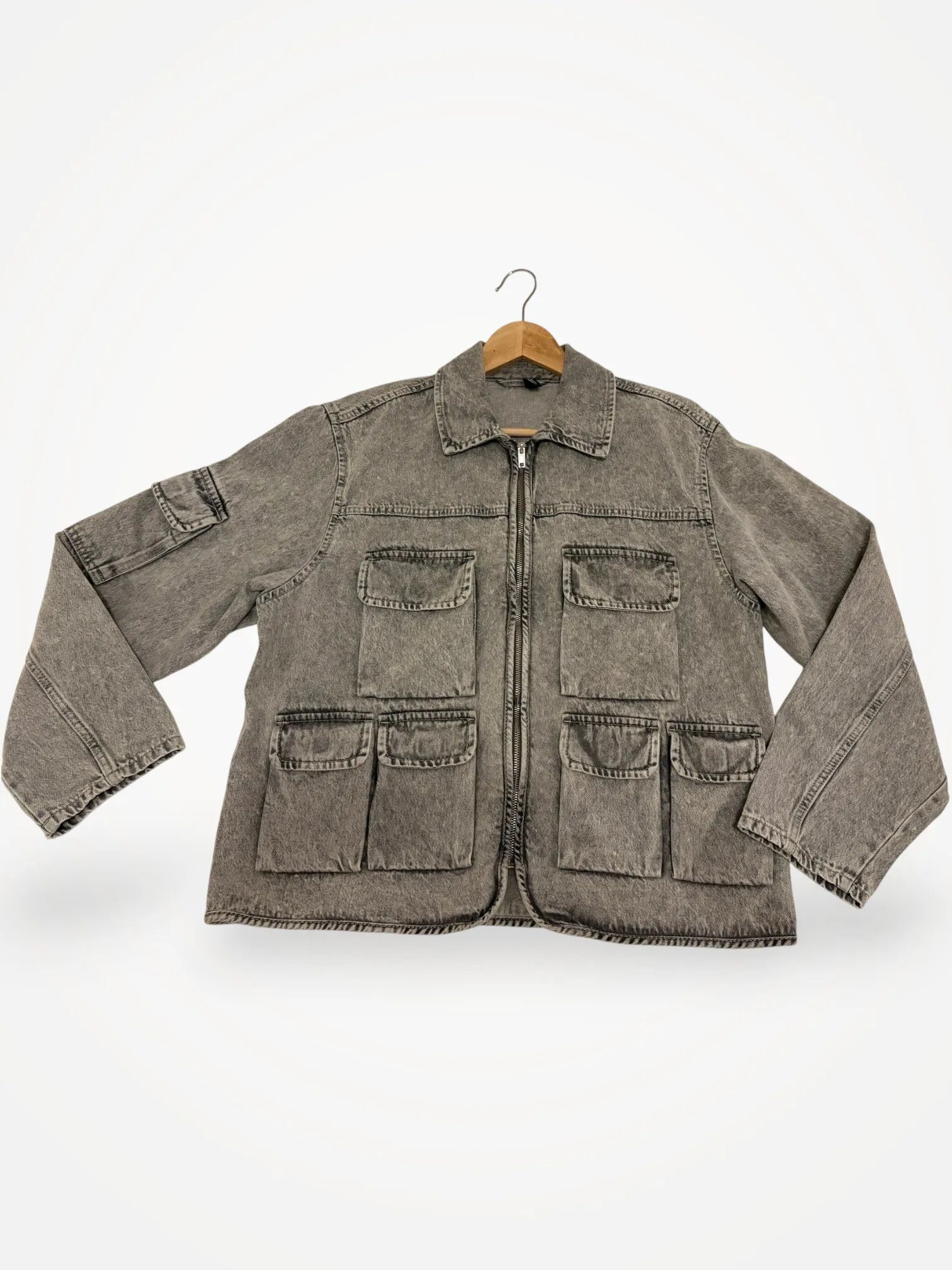 H&M H&M Cargo Jeans Jacket Jacket Size S / US 4 / IT 40 - 2 Thumbnail
