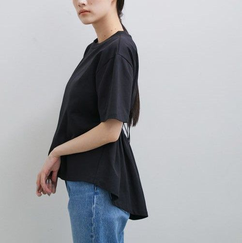 Other ADAM ET ROPE Sustainable Back Shirring Tee Cotton T-shirt Cotton T-Shirts GAM03280 DUTY FREE for USA