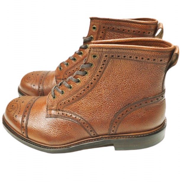 Ralph Lauren Ralph Lauren RRL BOWERY BOOTS MAHOGANY GRAIN Brogue Boots Leather Shoes 823511715001 DUTY FREE for USA Size ONE SIZE - 2 Thumbnail