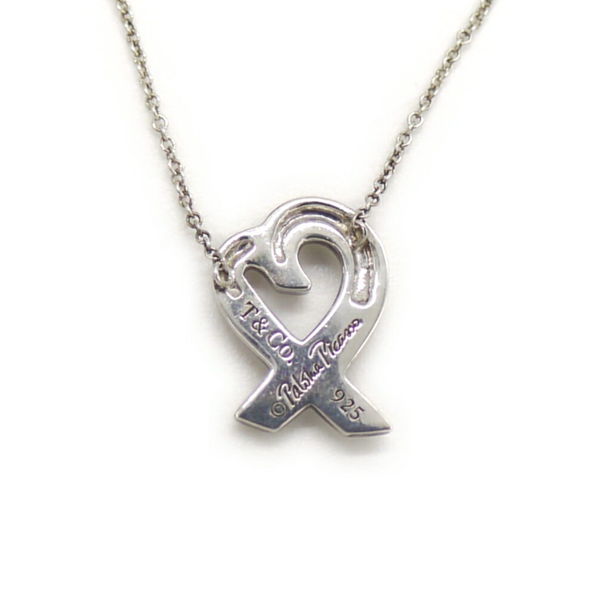 Tiffany & Co. TIFFANY & Co. Tiffany Paloma Picasso Loving Heart Necklace Silver 925 Azuki Chain Size ONE SIZE - 2 Thumbnail