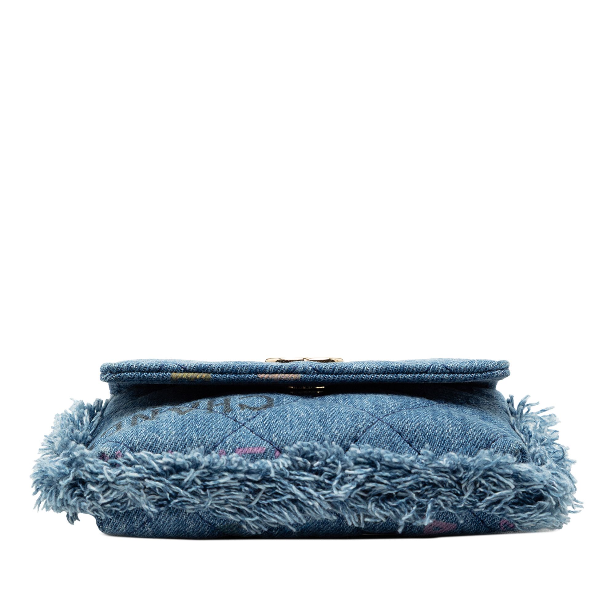 Chanel Chanel Fringe Denim Mood Clutch with Chain Size ONE SIZE - 3 Thumbnail