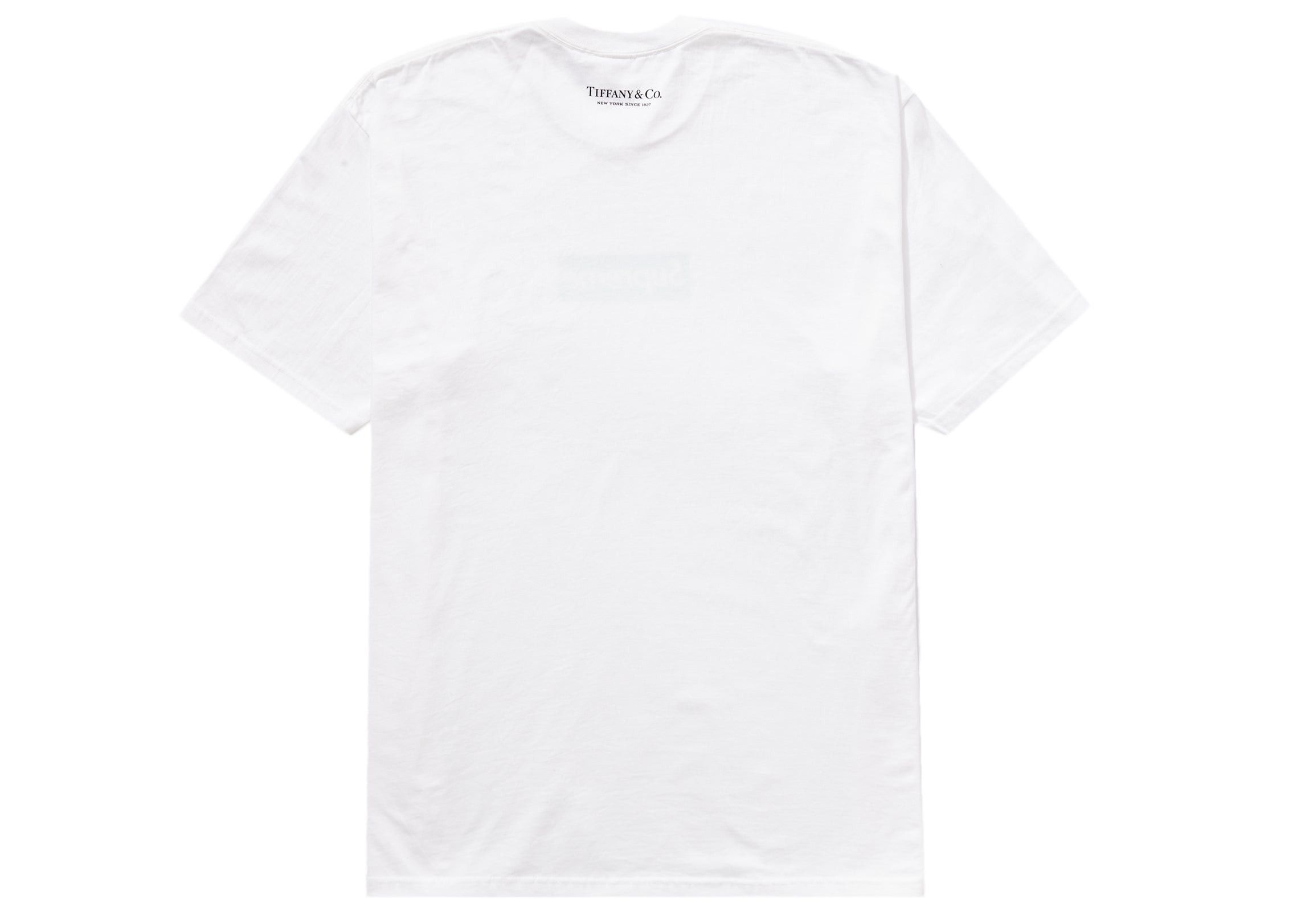 Supreme Tiffany & Co. Box Logo Tee White Size US M / EU 48-50 / 2 - 2 Thumbnail