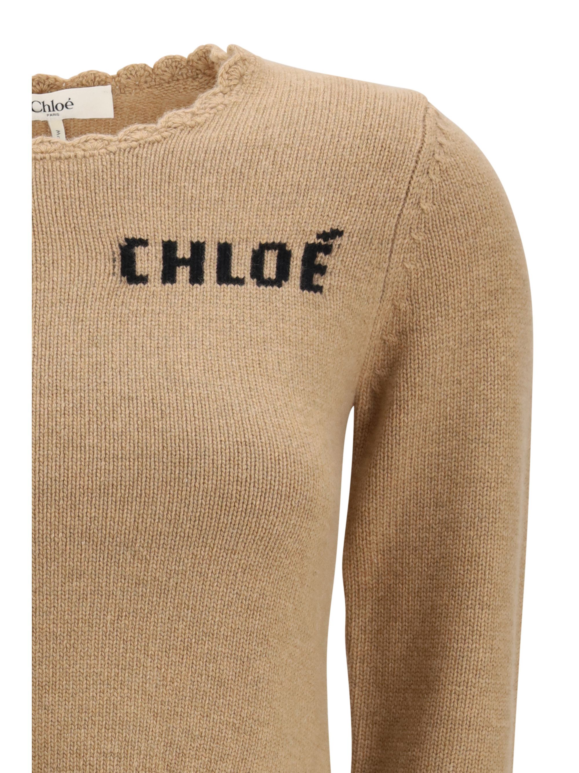 Chloe Logo Sweater Size S / US 4 / IT 40 - 3 Thumbnail