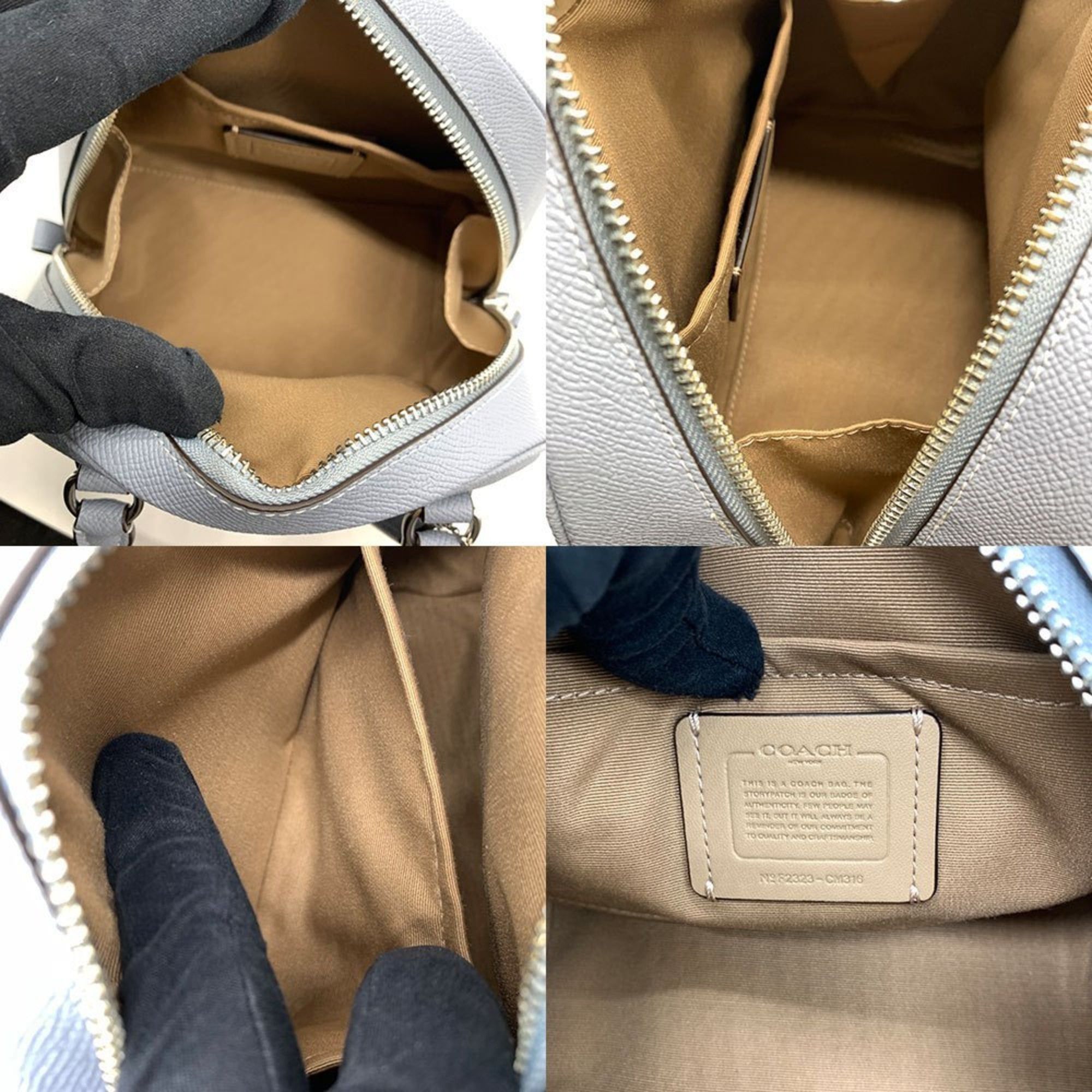 Coach Coach Sydney Satchel Bag in Grey Mist Leather, CM316 Size ONE SIZE - 6 Thumbnail