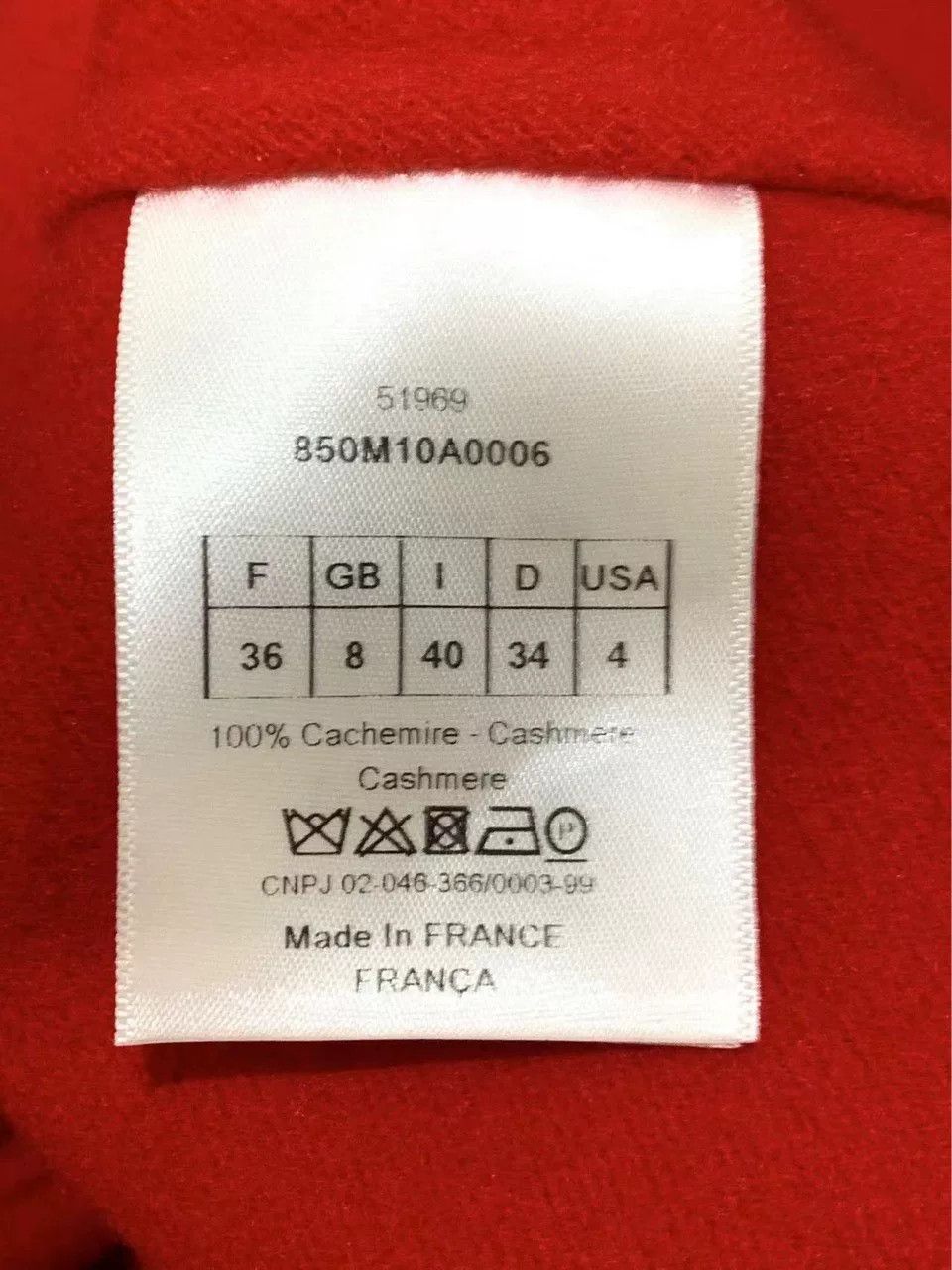 Dior red cashmere single-button coat by Dior Size US S / EU 44-46 / 1 - 6 Thumbnail