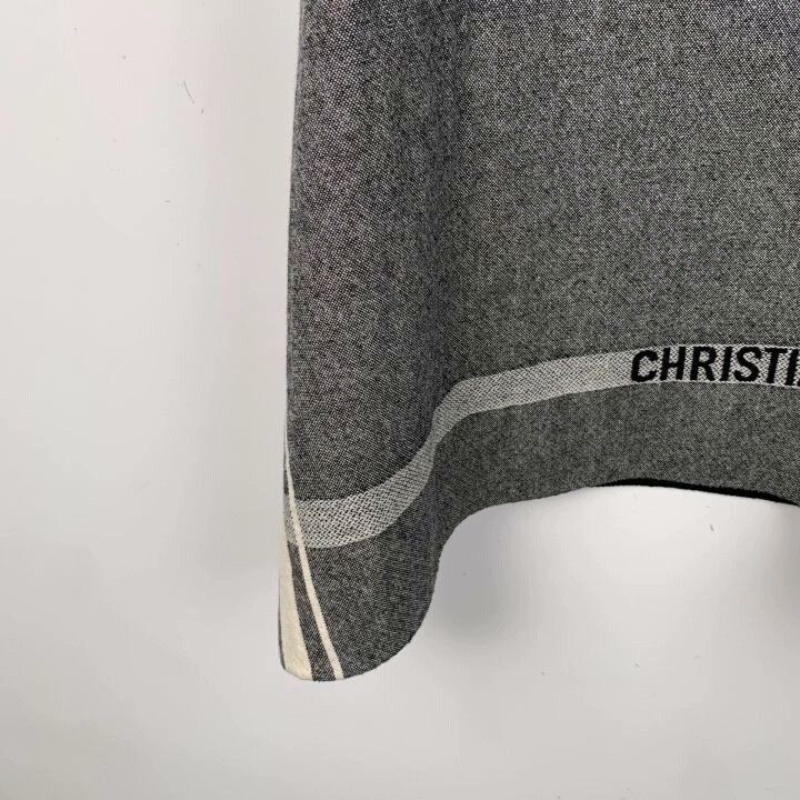 Dior christian dior gray striped wool poncho coat Size US S / EU 44-46 / 1 - 4 Thumbnail