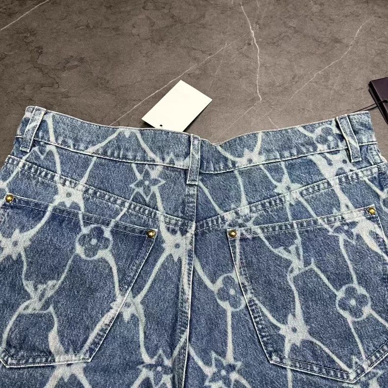 Louis Vuitton Louis Vuitton Denim Fishnet Zip Shorts Size US 31 - 5 Thumbnail
