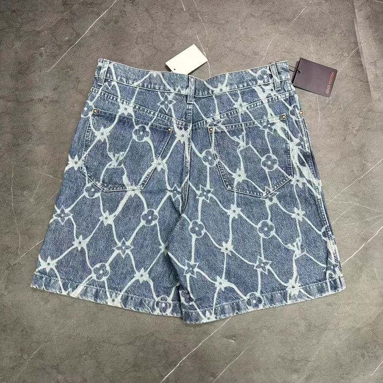 Louis Vuitton Louis Vuitton Denim Fishnet Zip Shorts Size US 31 - 3 Thumbnail