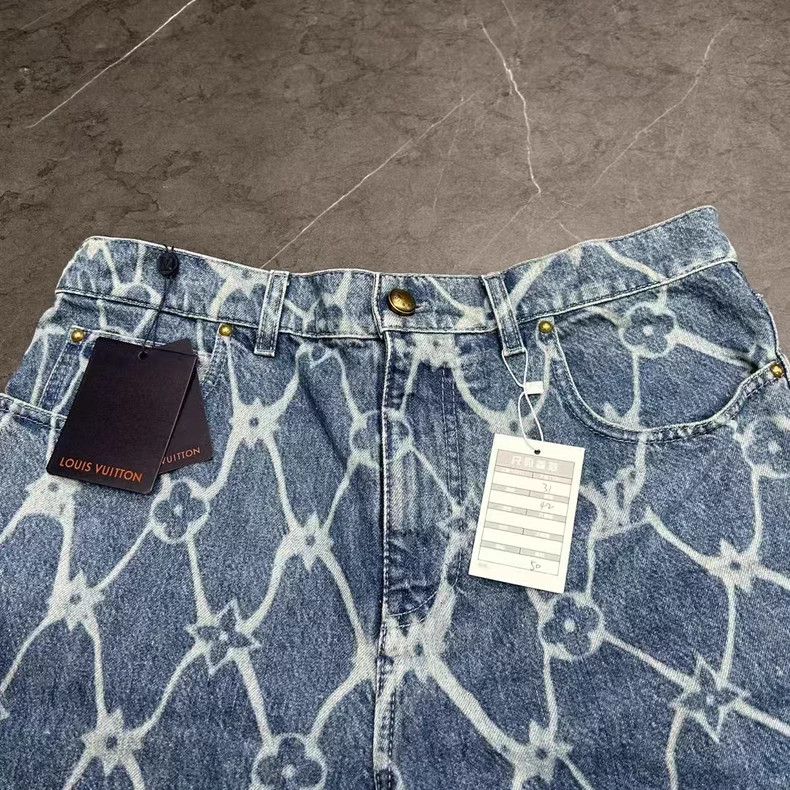 Louis Vuitton Louis Vuitton Denim Fishnet Zip Shorts Size US 31 - 2 Thumbnail