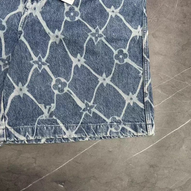 Louis Vuitton Louis Vuitton Denim Fishnet Zip Shorts Size US 31 - 6 Thumbnail