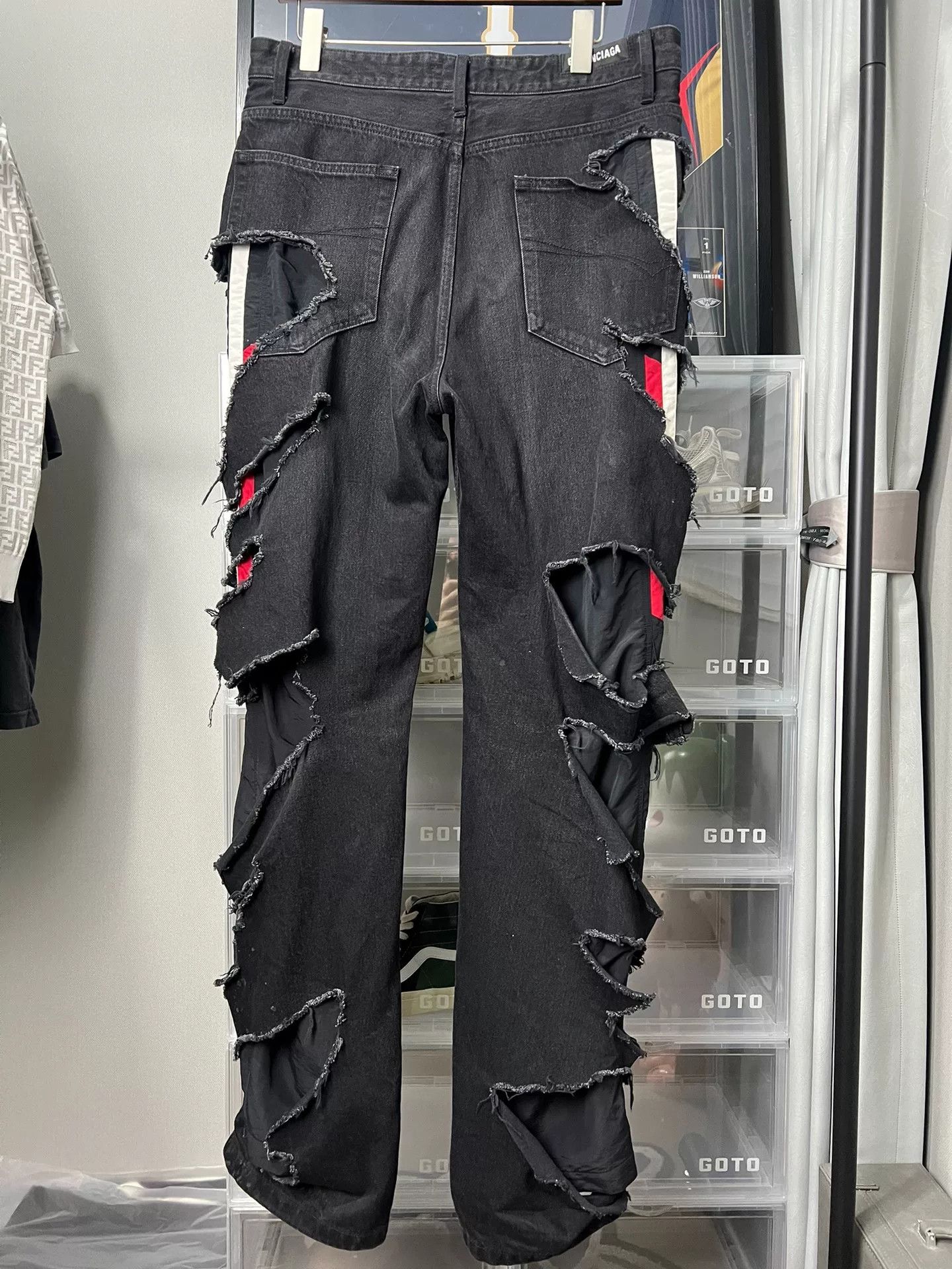 Balenciaga Balenciaga Double Layer Distressed Jeans Size US 27 - 2 Thumbnail