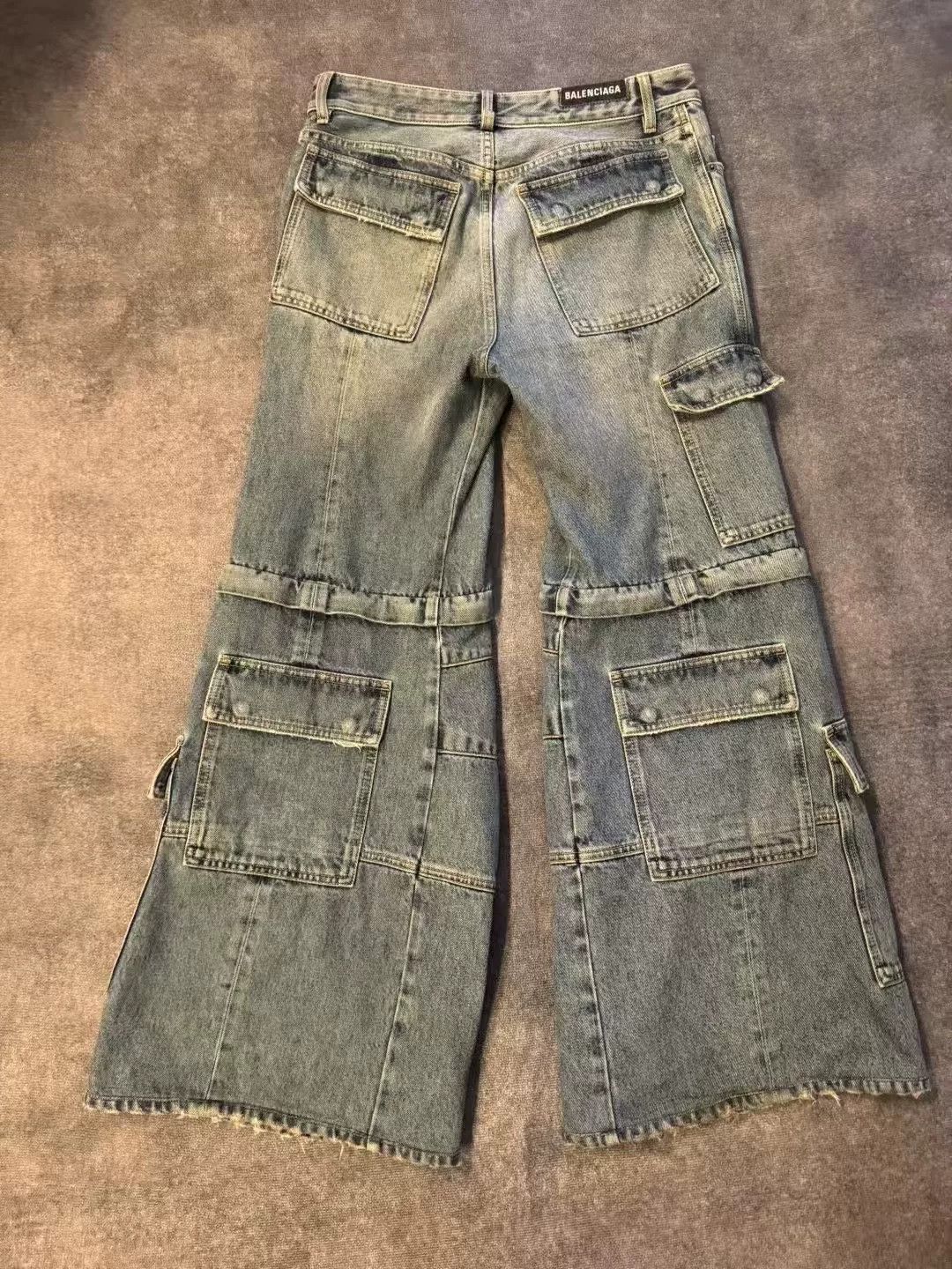 Balenciaga Balenciaga 25 Cargo Denim Flare Pants Size US 26 / EU 42 - 2 Thumbnail