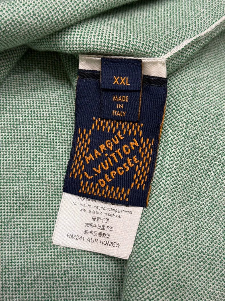 Louis Vuitton Louis Vuitton 24 White Green Check Tee Size US XXL / EU 58 / 5 - 4 Thumbnail