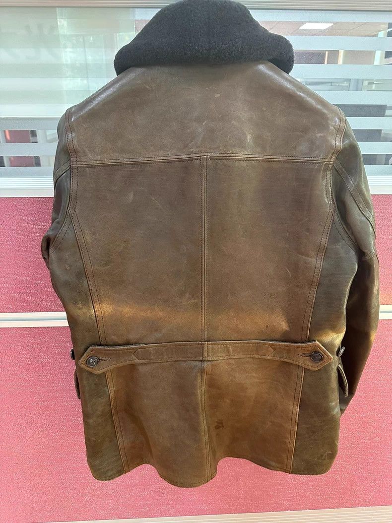 The Real McCoy's Nigel Cabourn Shearling Collar Horsehide Coat Size US XL / EU 56 / 4 - 2 Thumbnail