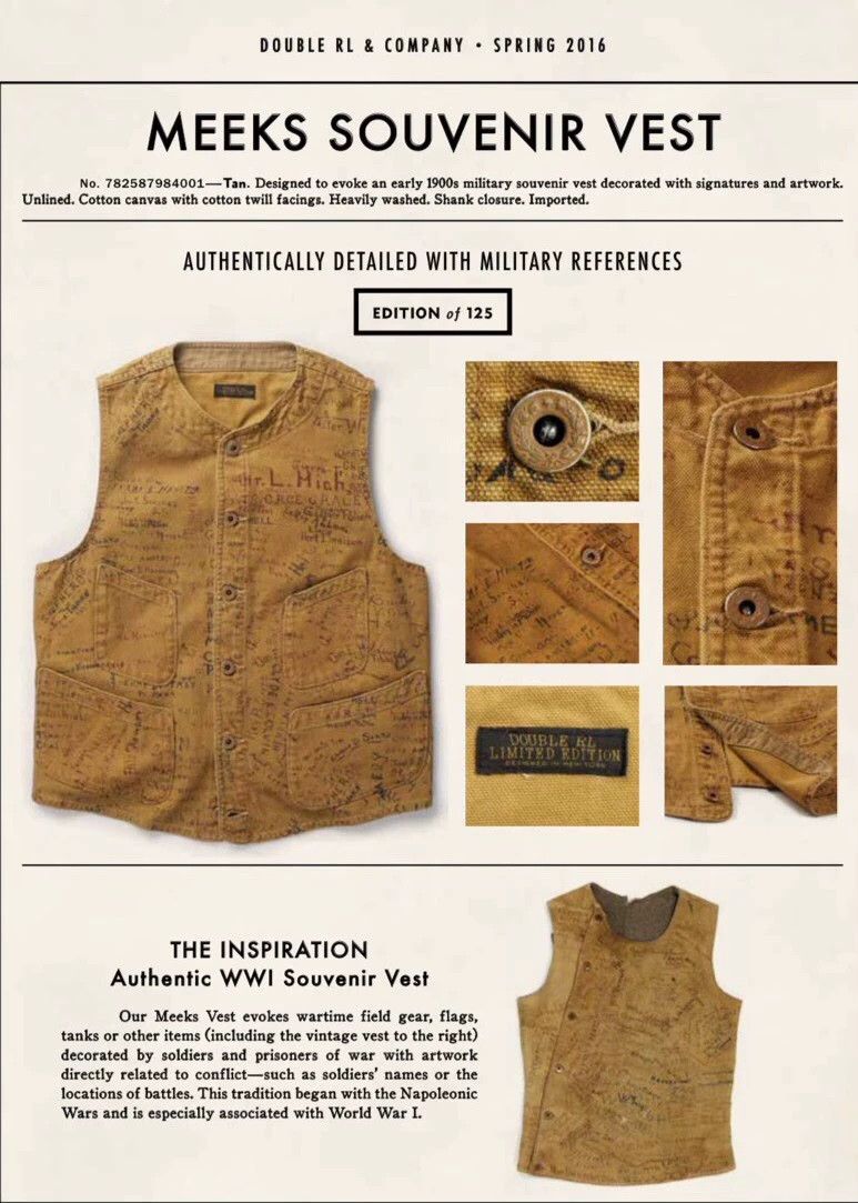 RRL Ralph Lauren RRL Limited Graffiti Vest Size US S / EU 44-46 / 1 - 5 Thumbnail