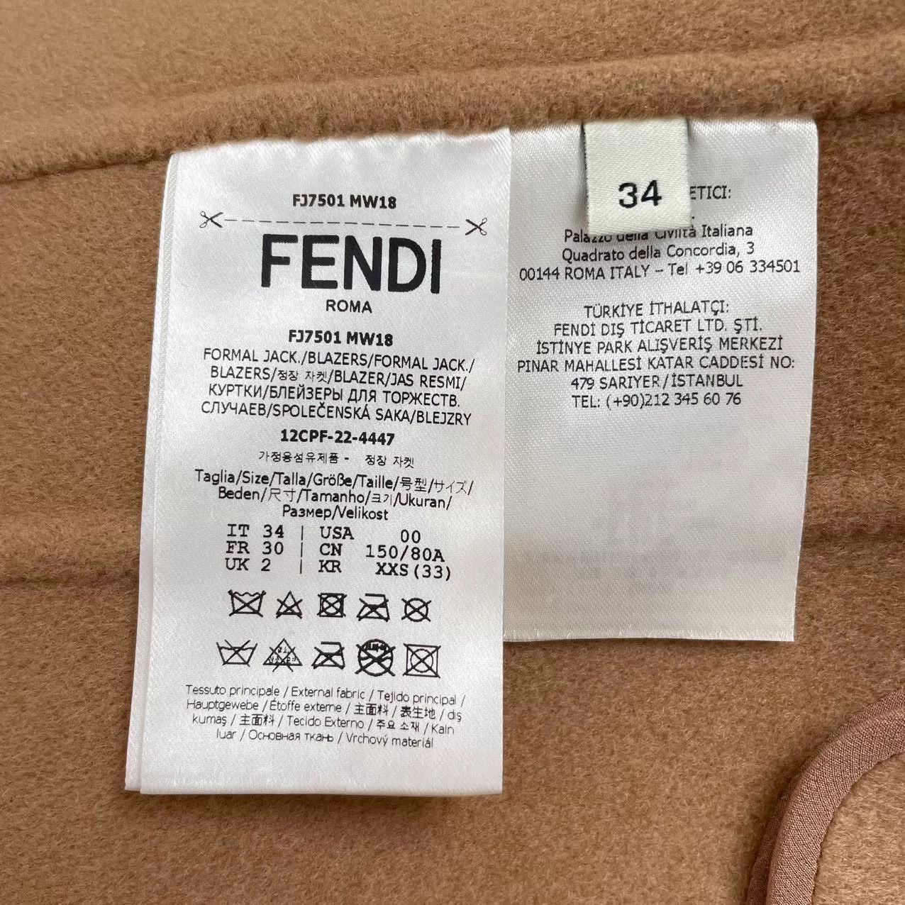 Fendi fendi cashmere coat with mink fur trim Size US S / EU 44-46 / 1 - 7 Thumbnail
