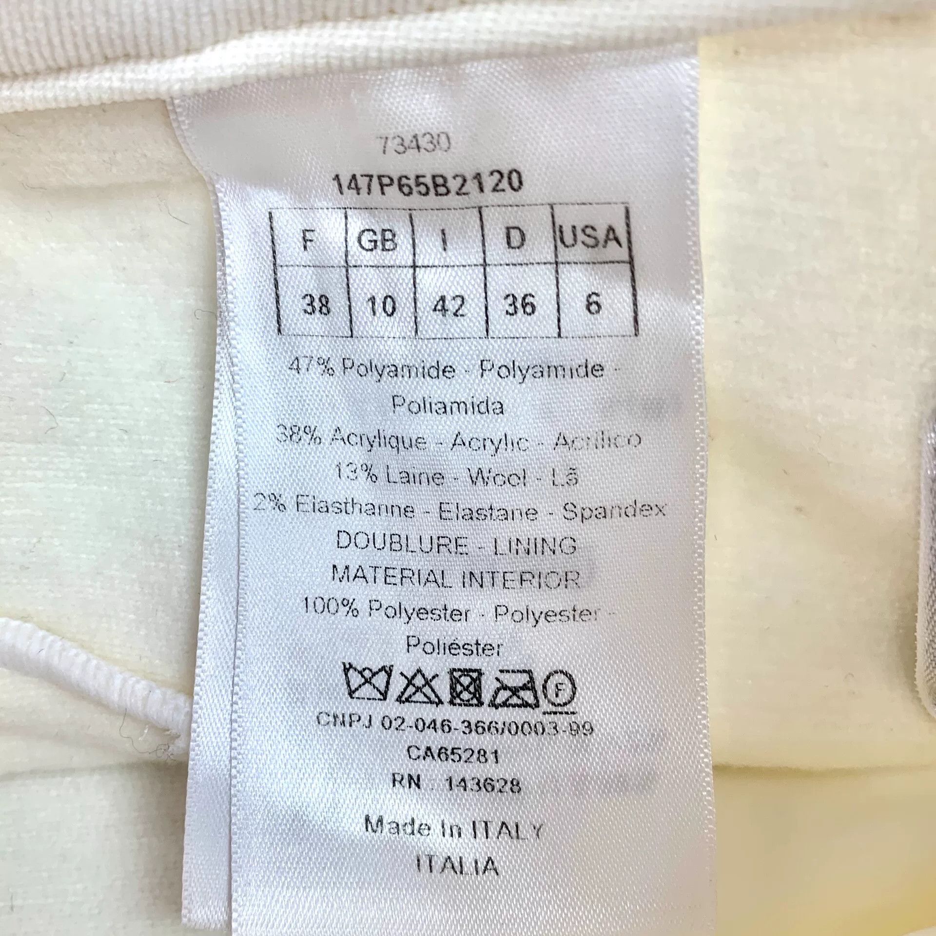 Dior christian dior white striped embroidered pants Size US 38 / EU 54 - 7 Thumbnail