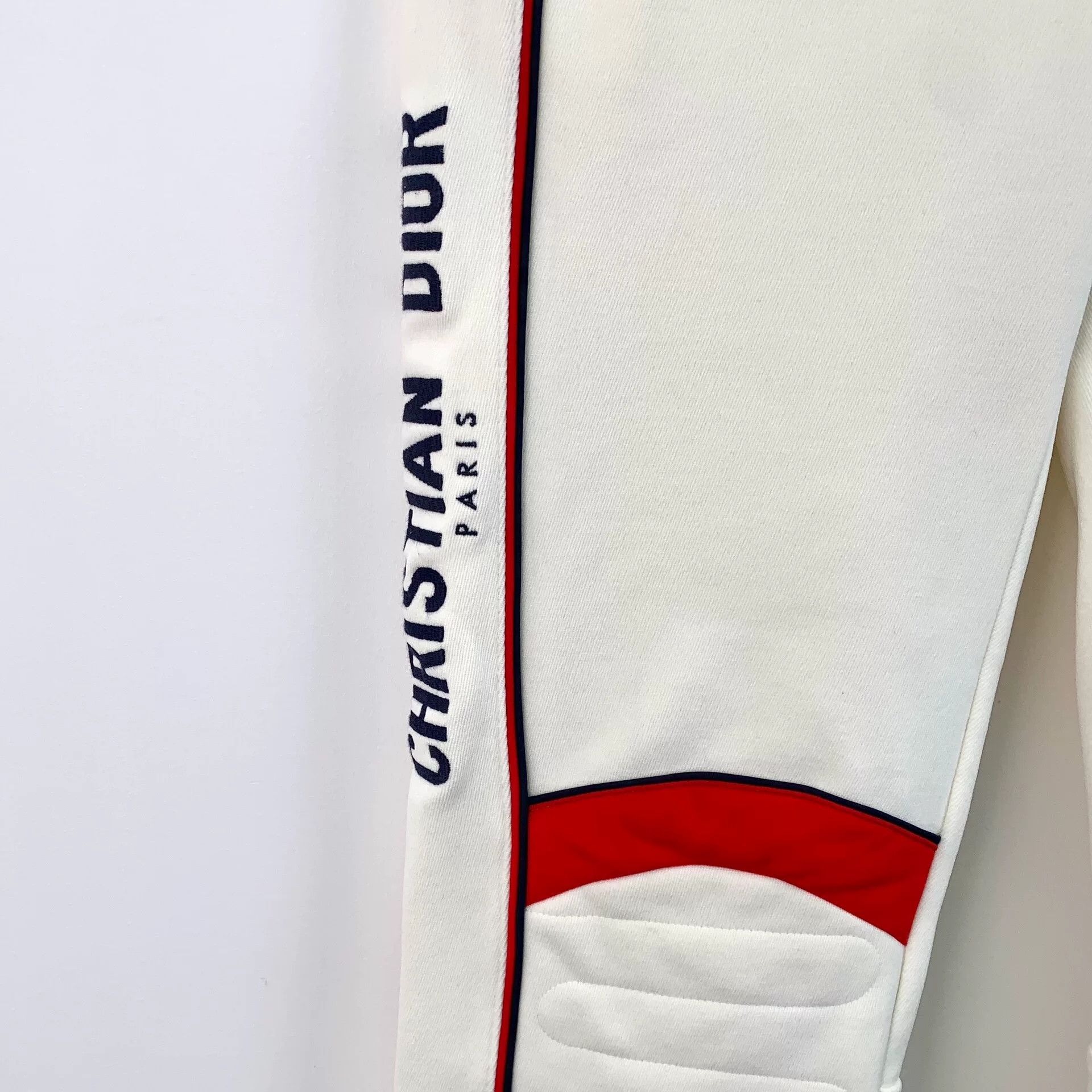 Dior christian dior white striped embroidered pants Size US 38 / EU 54 - 4 Thumbnail
