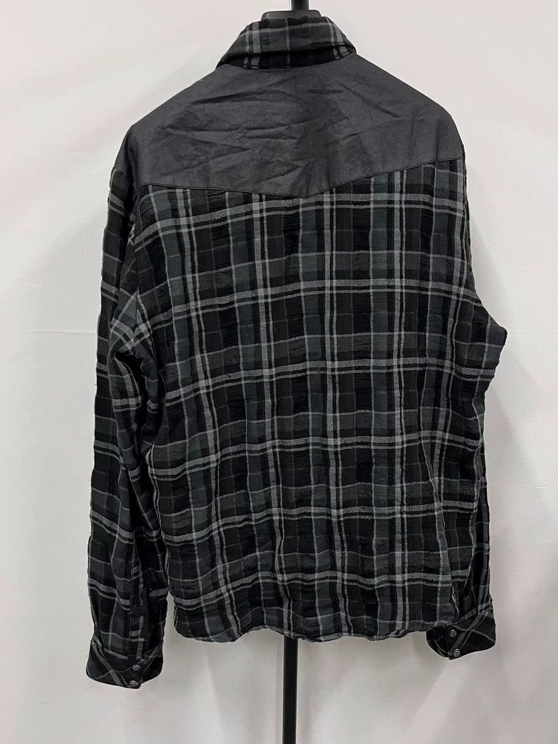 Chrome Hearts Chrome Hearts Plaid Leather Trim Shirt Jacket Size US L / EU 52-54 / 3 - 2 Thumbnail
