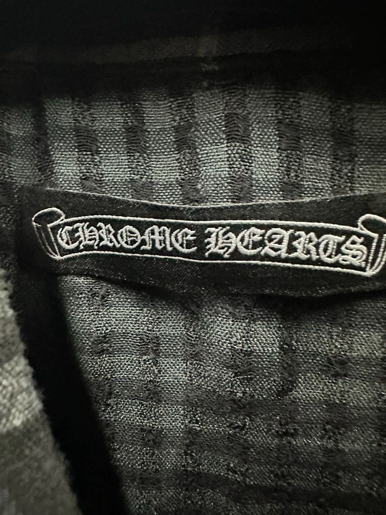 Chrome Hearts Chrome Hearts Plaid Leather Trim Shirt Jacket Size US L / EU 52-54 / 3 - 5 Thumbnail