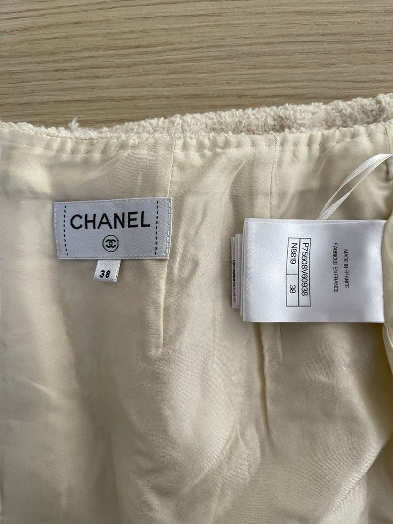 Chanel Chanel 2023 23B White Woven Skirt Size US 38 / EU 54 - 3 Thumbnail