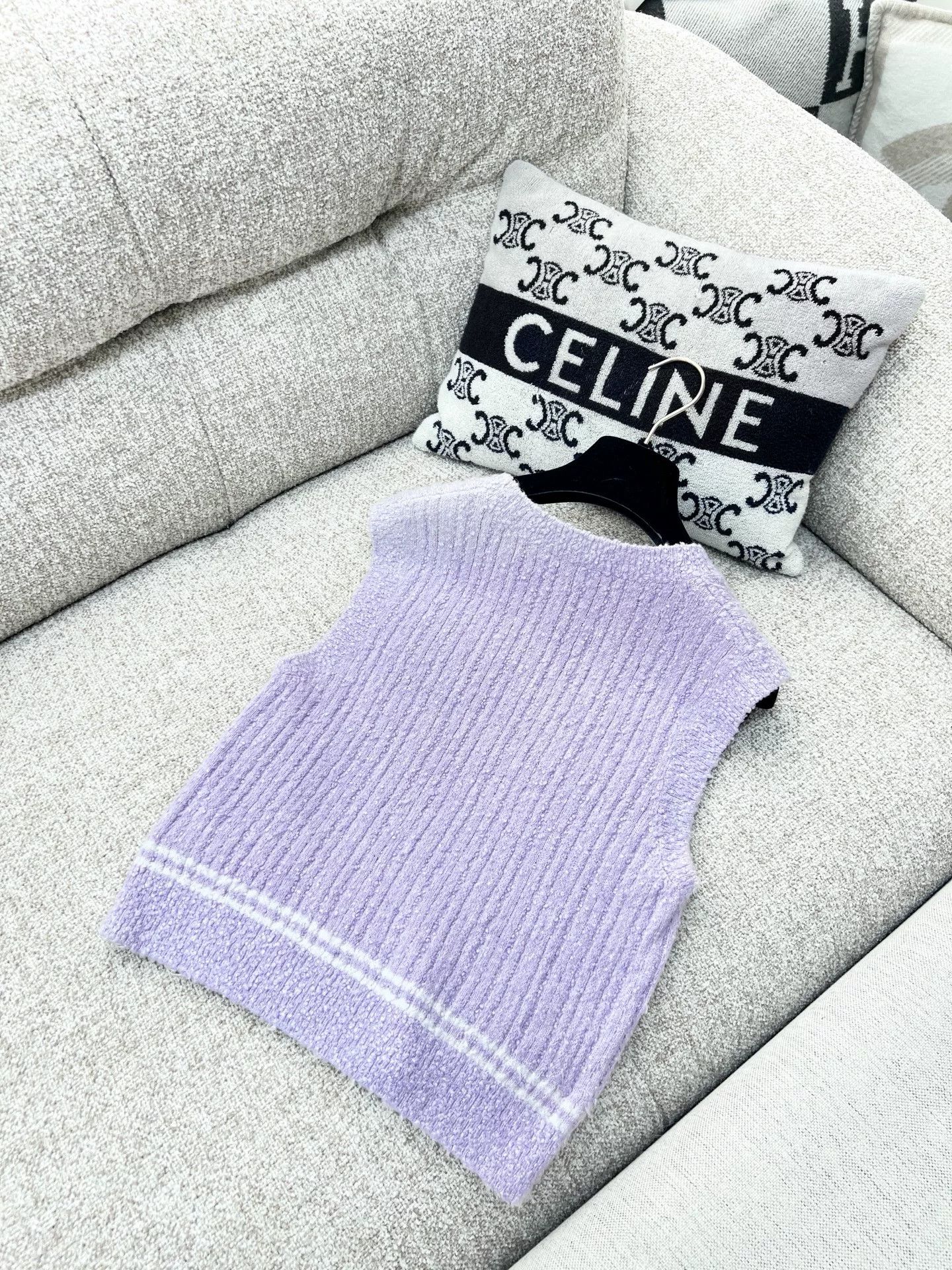 Chanel 22P Purple Sleeveless Top