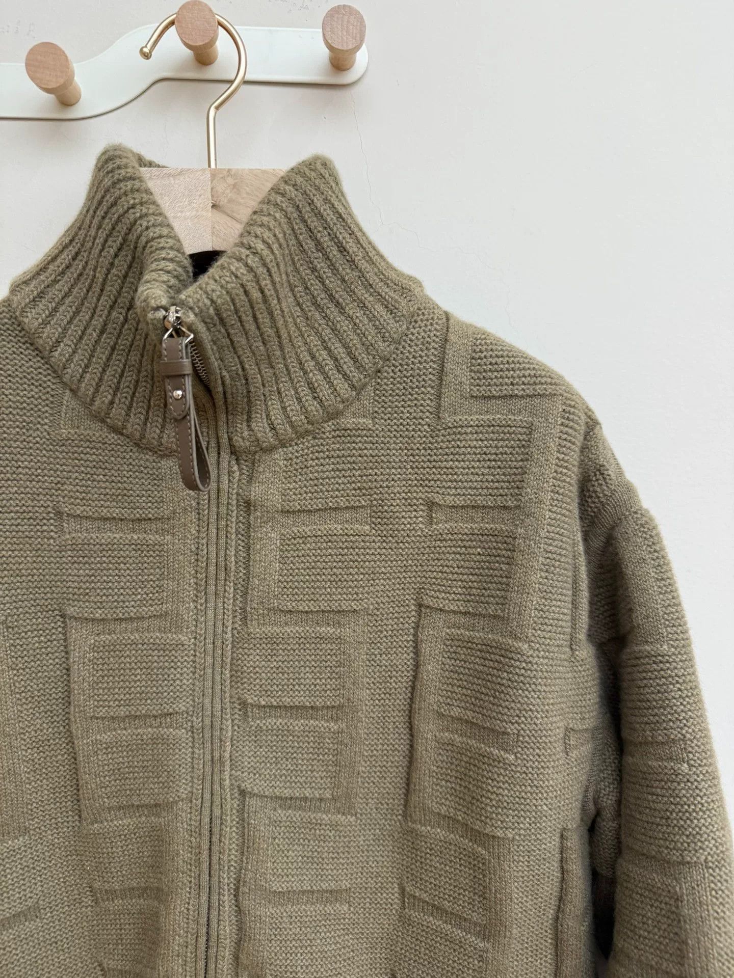 Hermes Hermes FW22 Brown Knit Zip Jacket Size US S / EU 44-46 / 1 - 2 Thumbnail