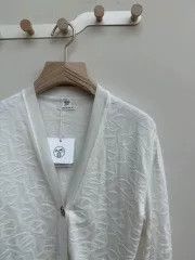 Hermes Hermes White Knit Cardigan Size US M / EU 48-50 / 2 - 2 Thumbnail