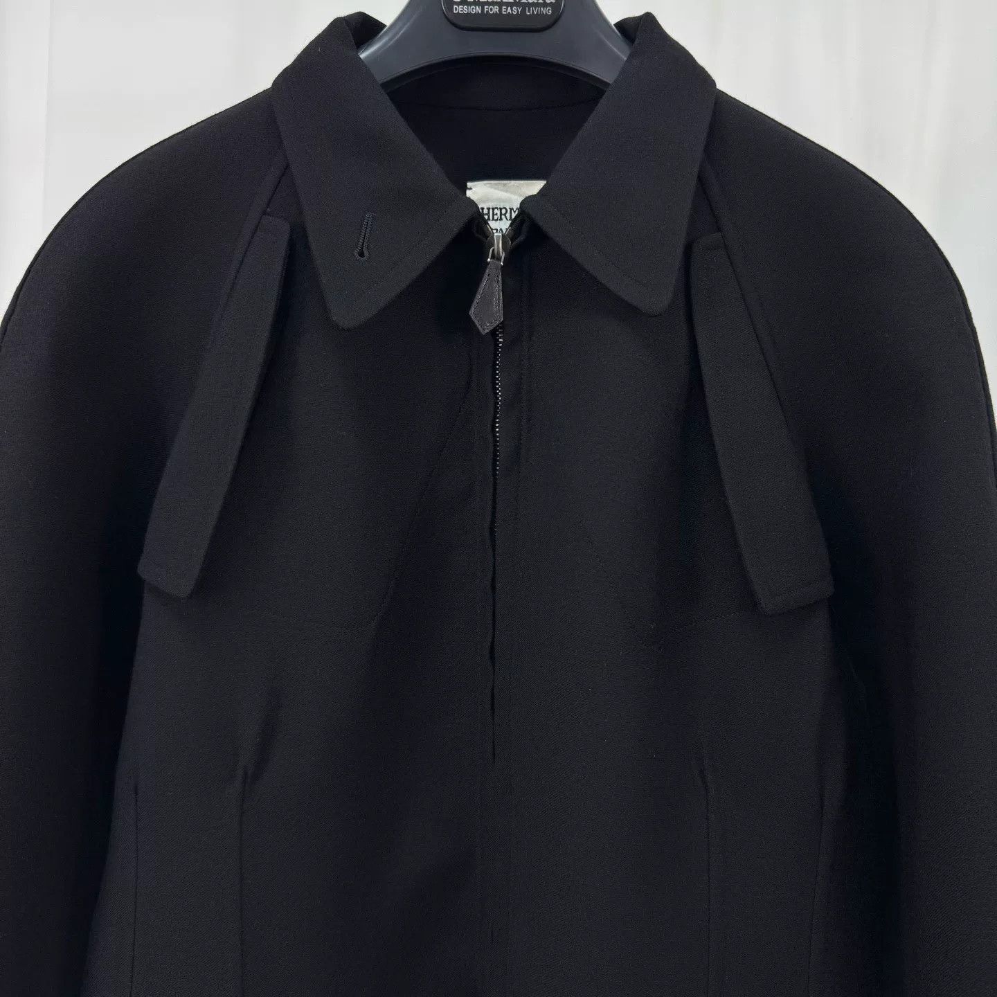 Hermes hermes black cashmere zip-up coat Size US M / EU 48-50 / 2 - 3 Thumbnail