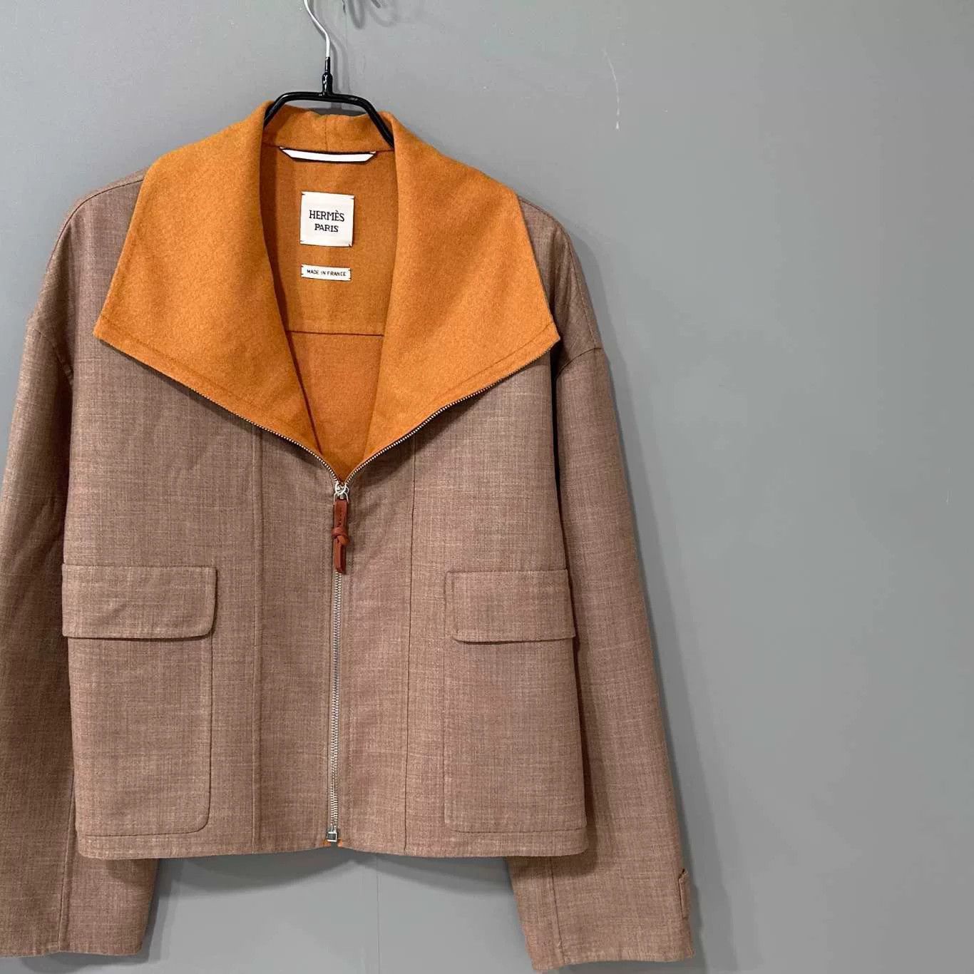 Hermes HERMES Brown Cashmere Zip Jacket Size US S / EU 44-46 / 1 - 2 Thumbnail