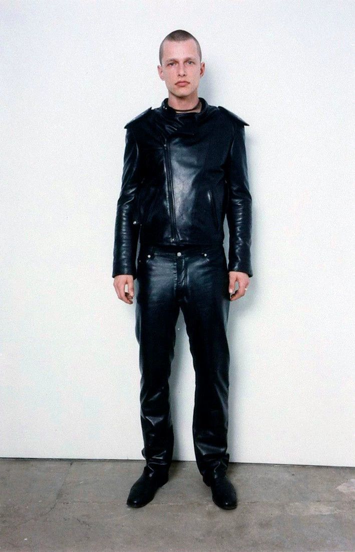 Helmut Lang Helmut Lang 99AW Leather Denim Pants Size US 28 / EU 44 - 5 Thumbnail