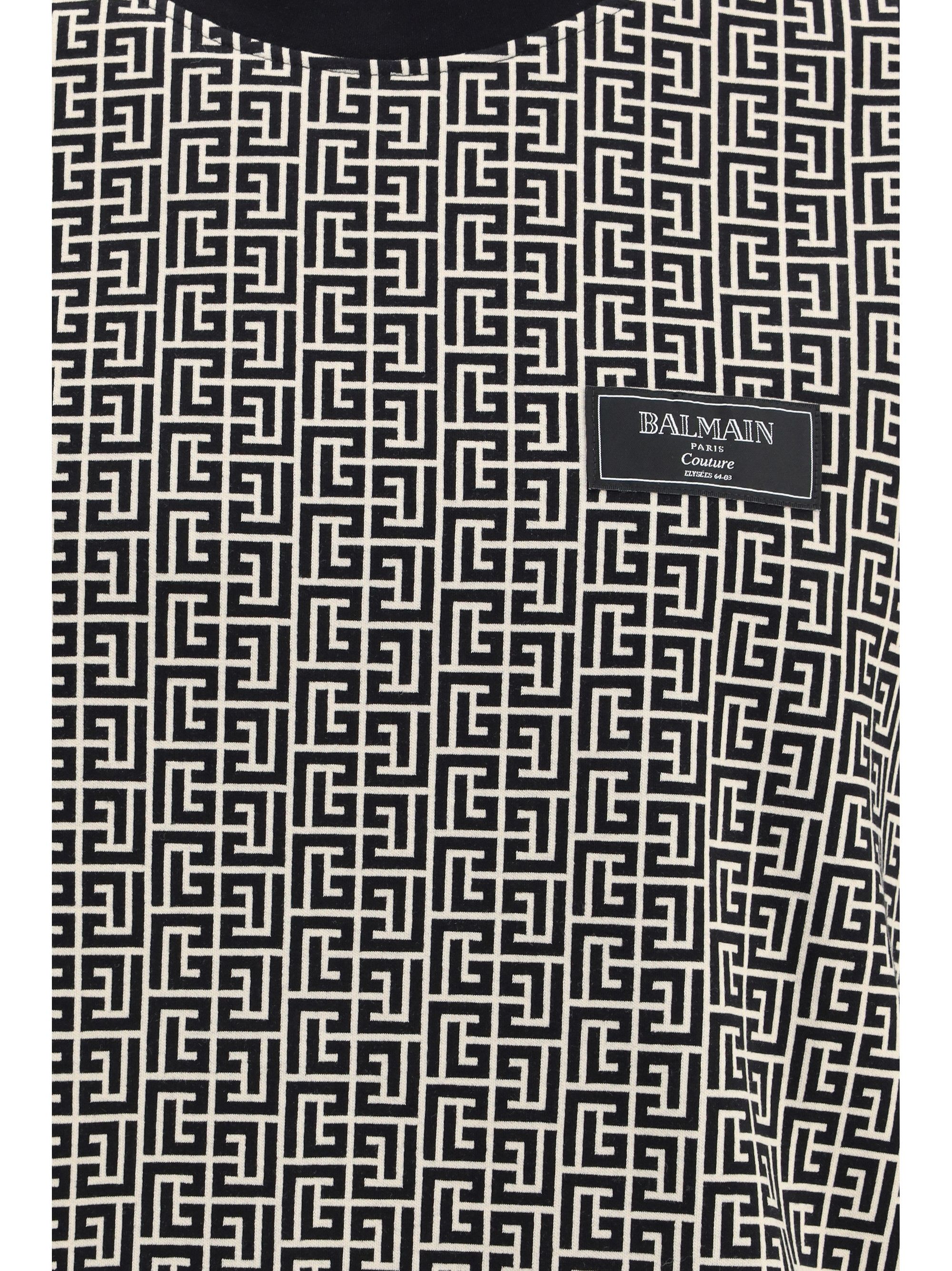 Balmain Jacquard T-shirt with PB labyrinth monogram Size US M / EU 48-50 / 2 - 3 Thumbnail