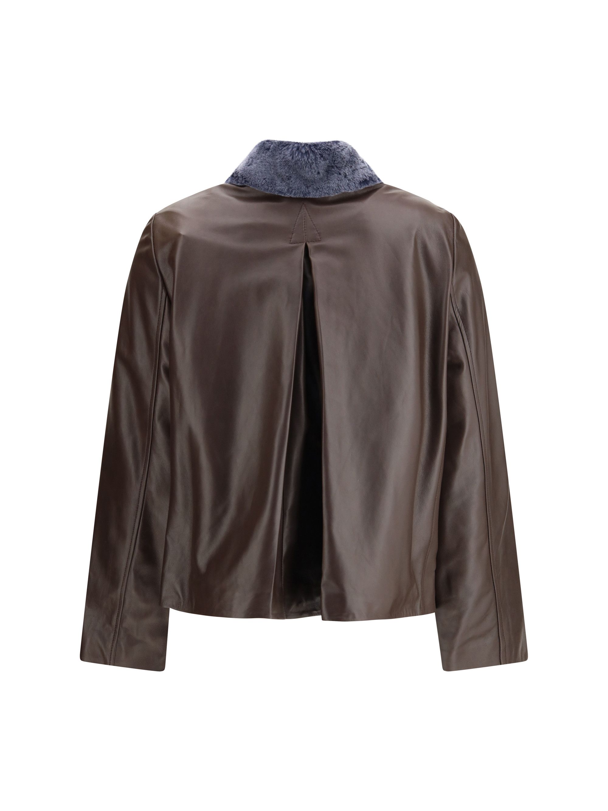 Marni Leather Jacket with a shearling collar Size M / US 6-8 / IT 42-44 - 2 Thumbnail