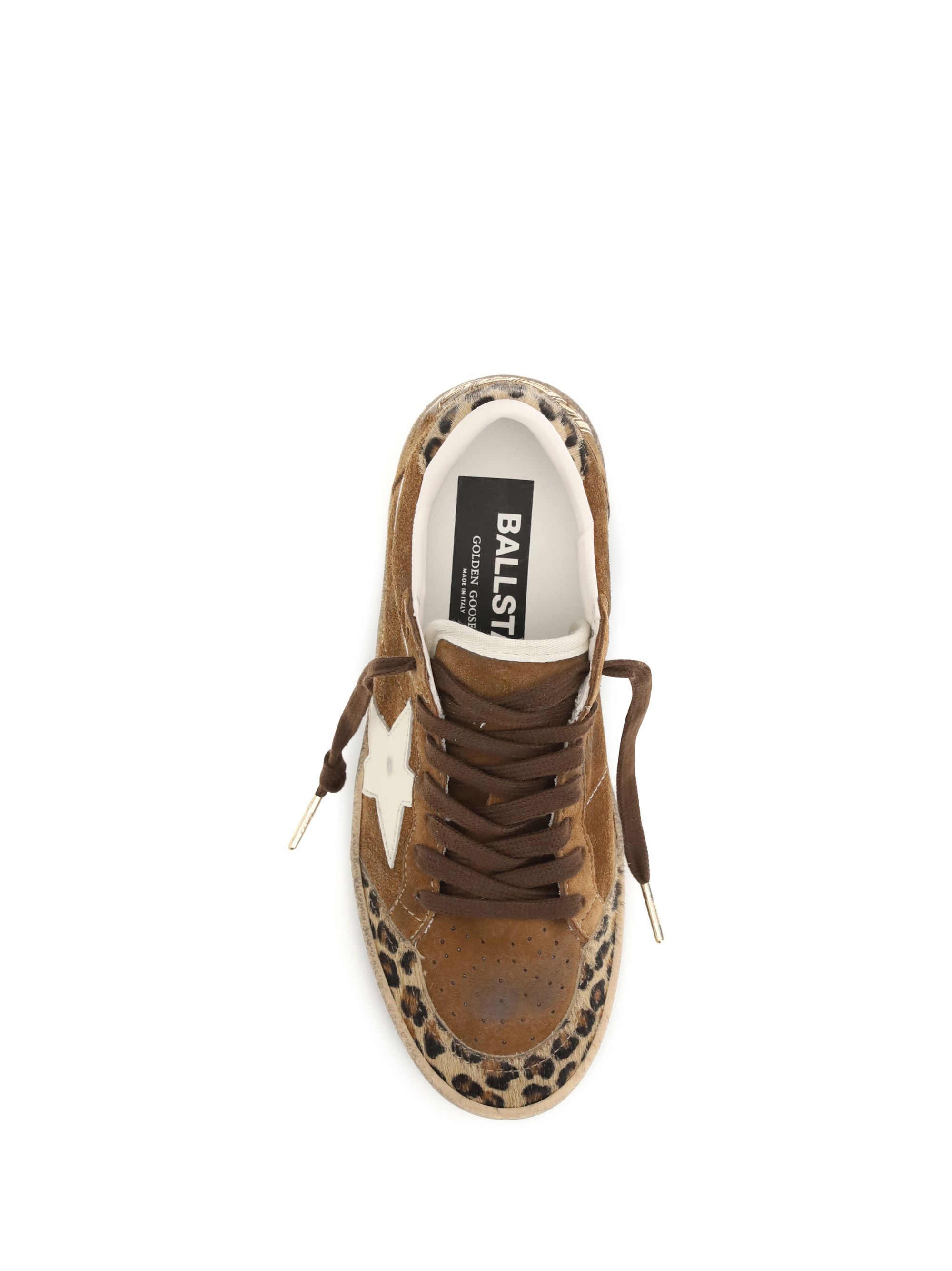 Golden Goose Ballstar Sneakers with leopard-print pony insert Size US 7 / IT 37 - 4 Thumbnail