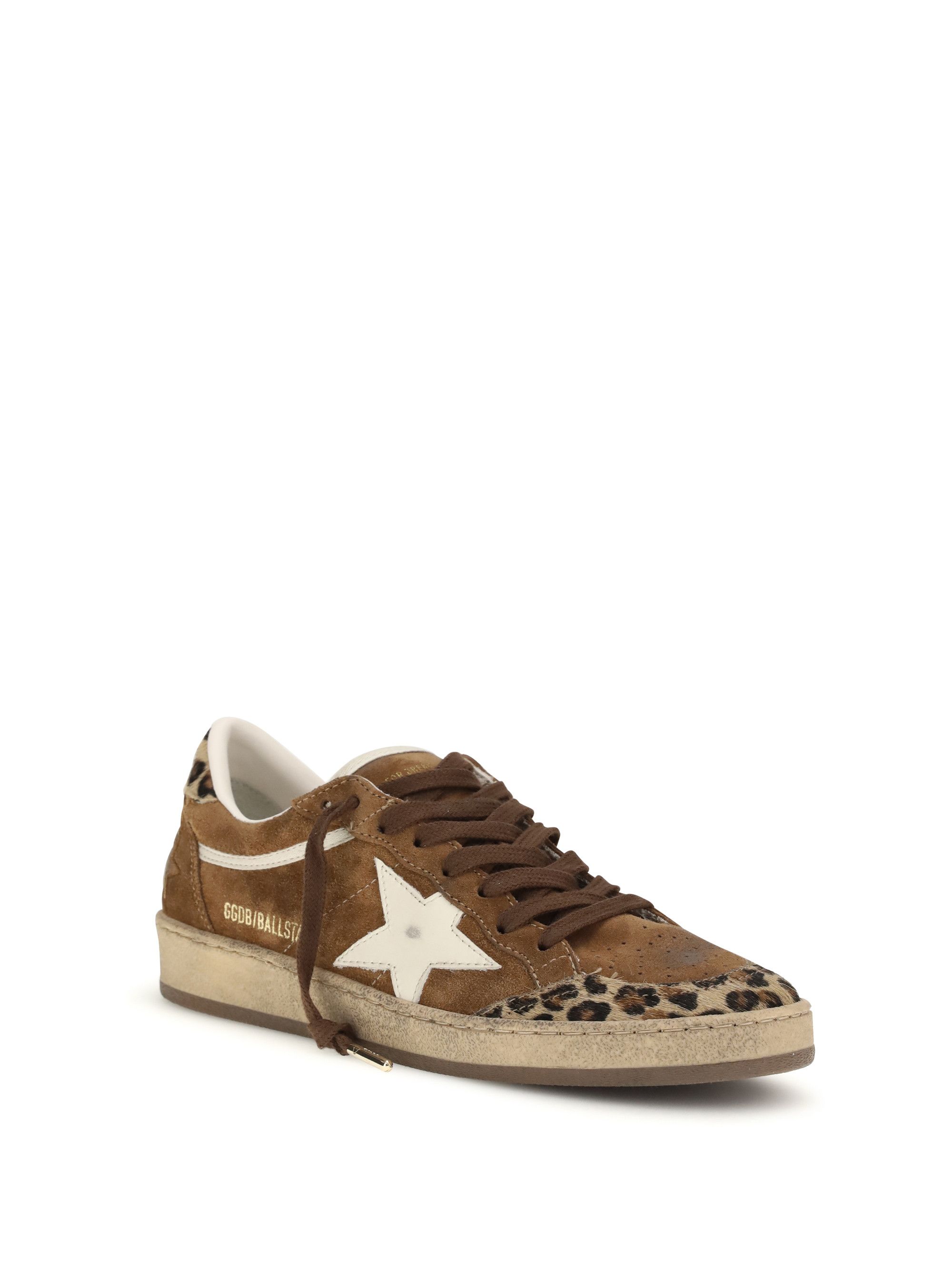 Golden Goose Ballstar Sneakers with leopard-print pony insert Size US 7 / IT 37 - 2 Thumbnail